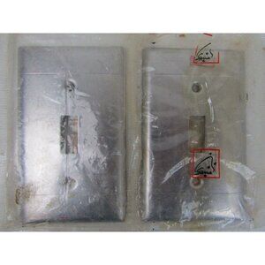 2 Vintage MCM Sierra Chrome Light Switch Covers MIP NOS New